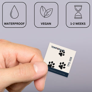 Three Paw Prints Temporary Tattoo - 3 | Temporalis