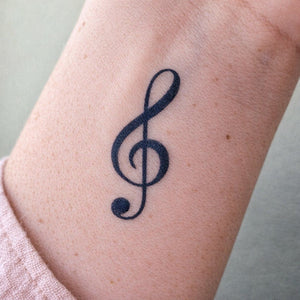 Treble Clef Tattoo - 1 | Temporalis