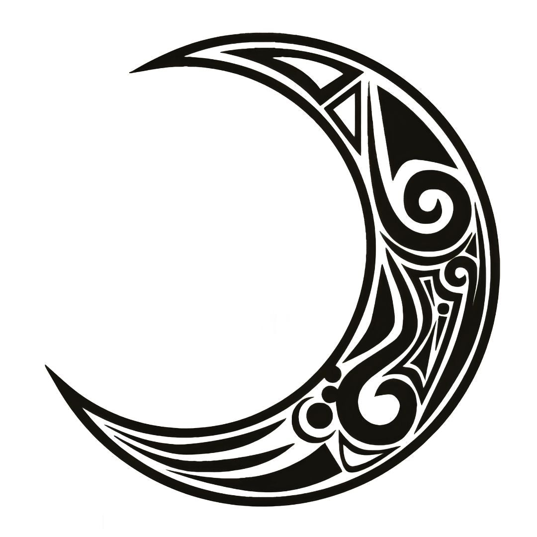 Tribal Crescent Moon Tattoo - 2 | Temporalis