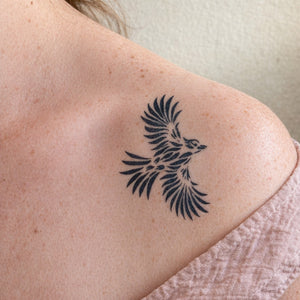 Tribal Eagle in Flight Tattoo - 1 | Temporalis