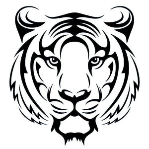 Tribal tiger head temporary tattoo - 2 | Temporalis