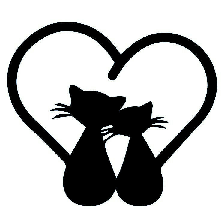 Two cats forming a heart temporary tattoo - 2 | Temporalis