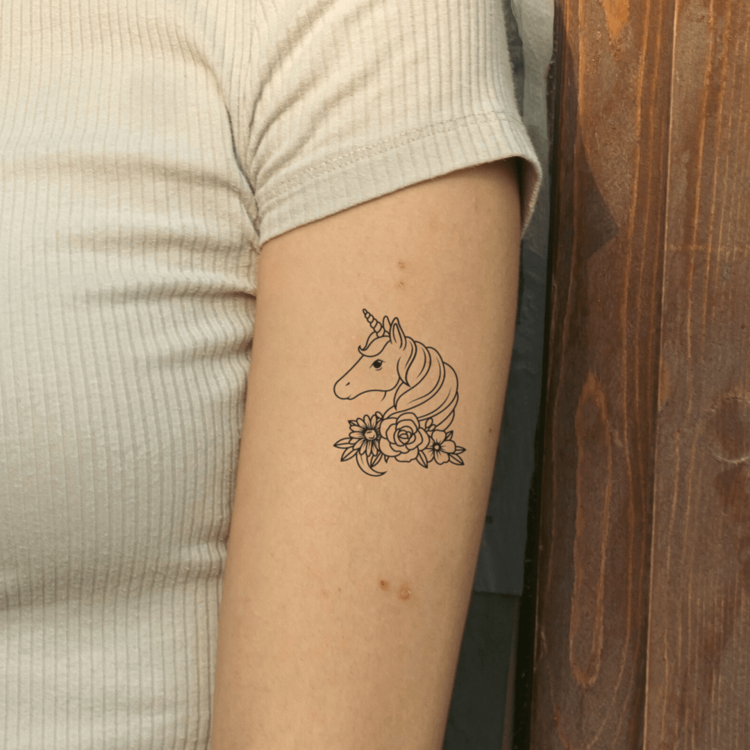Unicorn with Flowers 1 - Temporalis