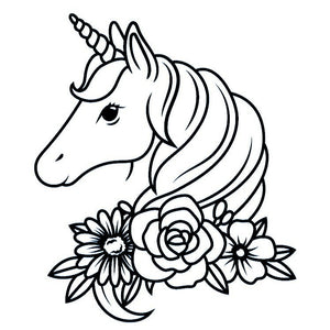 Unicorn with Flowers 2 - Temporalis