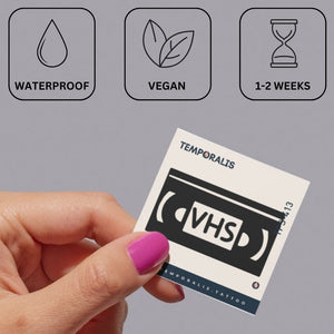 VHS tape temporary tattoo - 3 | Temporalis