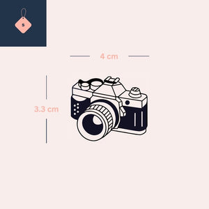 Vintage Camera Temporary Tattoo - 4 | Temporalis