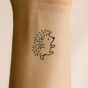 Walking hedgehog temporary tattoo - 1 | Temporalis