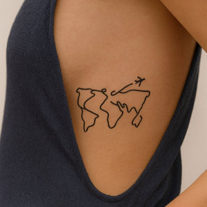 Wanderlust World Map Outline 1 - Temporalis