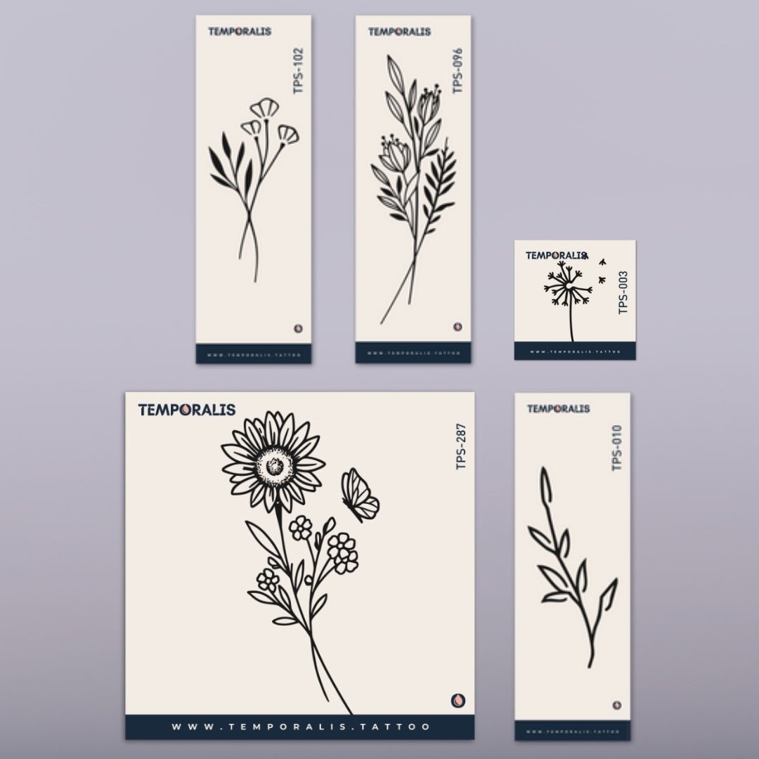 Wild Flower - Tattoo Kit (5 tattoos) 1 - Temporalis
