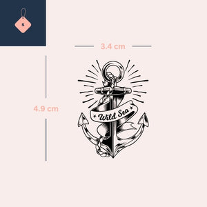Wild Sea Anchor temporary tattoo - 4 | Temporalis
