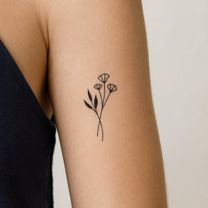 Essence de fleur sauvage 1 - Temporalis® - Tatouage temporaire