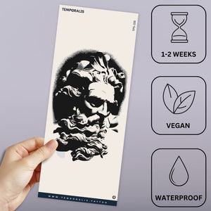 Zeus bust temporary tattoo - 3 | Temporalis