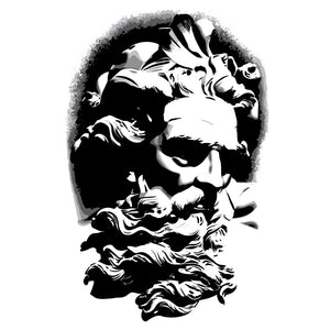 Zeus bust temporary tattoo - 2 | Temporalis