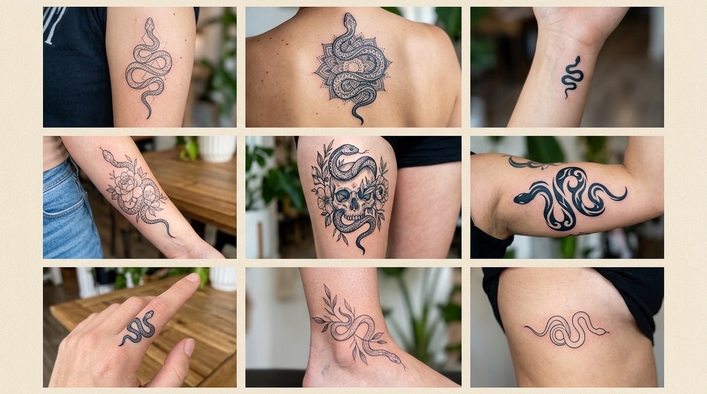 Snake tattoo meaning — what the serpent actually says - Temporalis