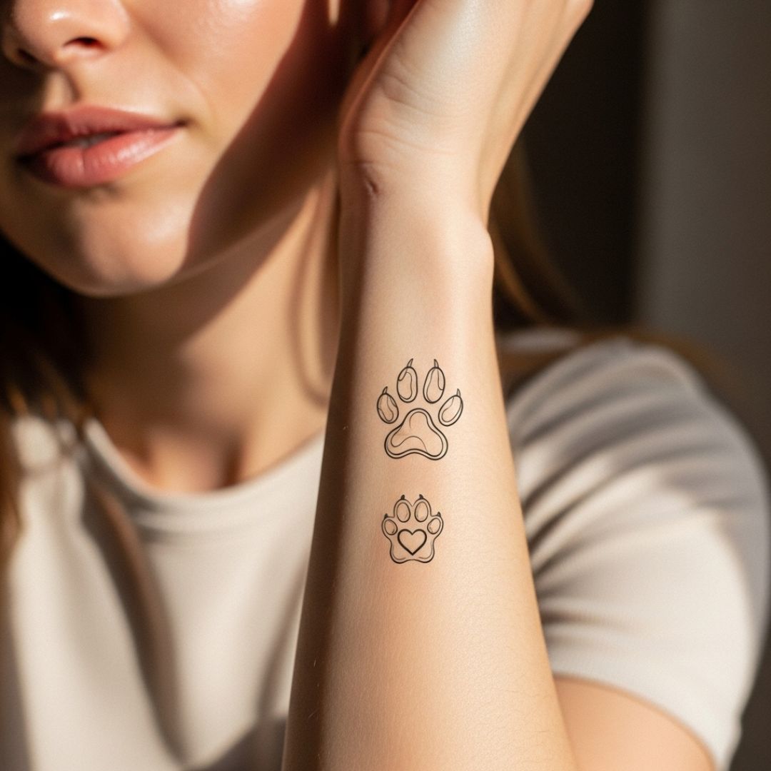 Temporalis category image - Paw tattoos