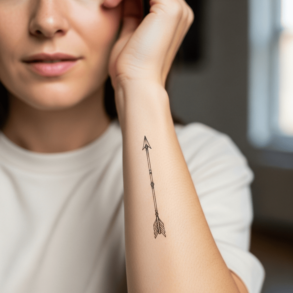 Arrow tattoo design - Temporalis