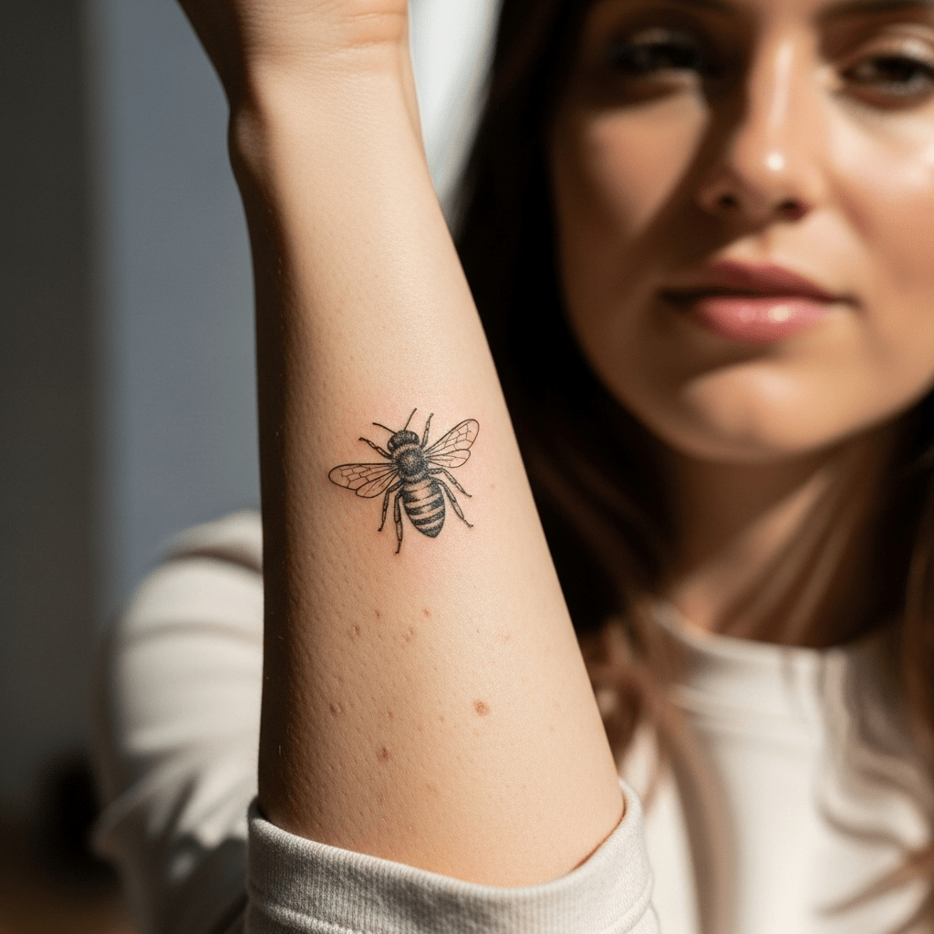 Bee tattoos - Temporalis