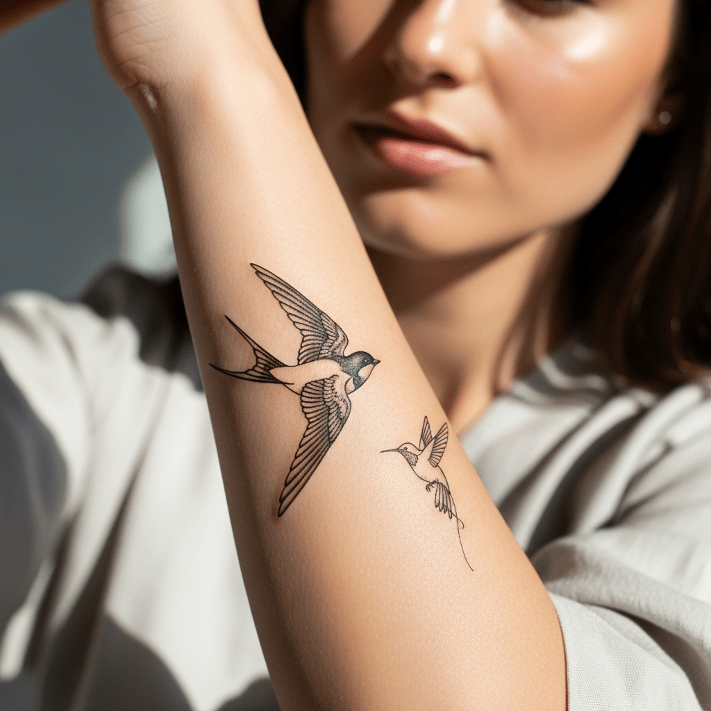 Bird tattoos - Temporalis