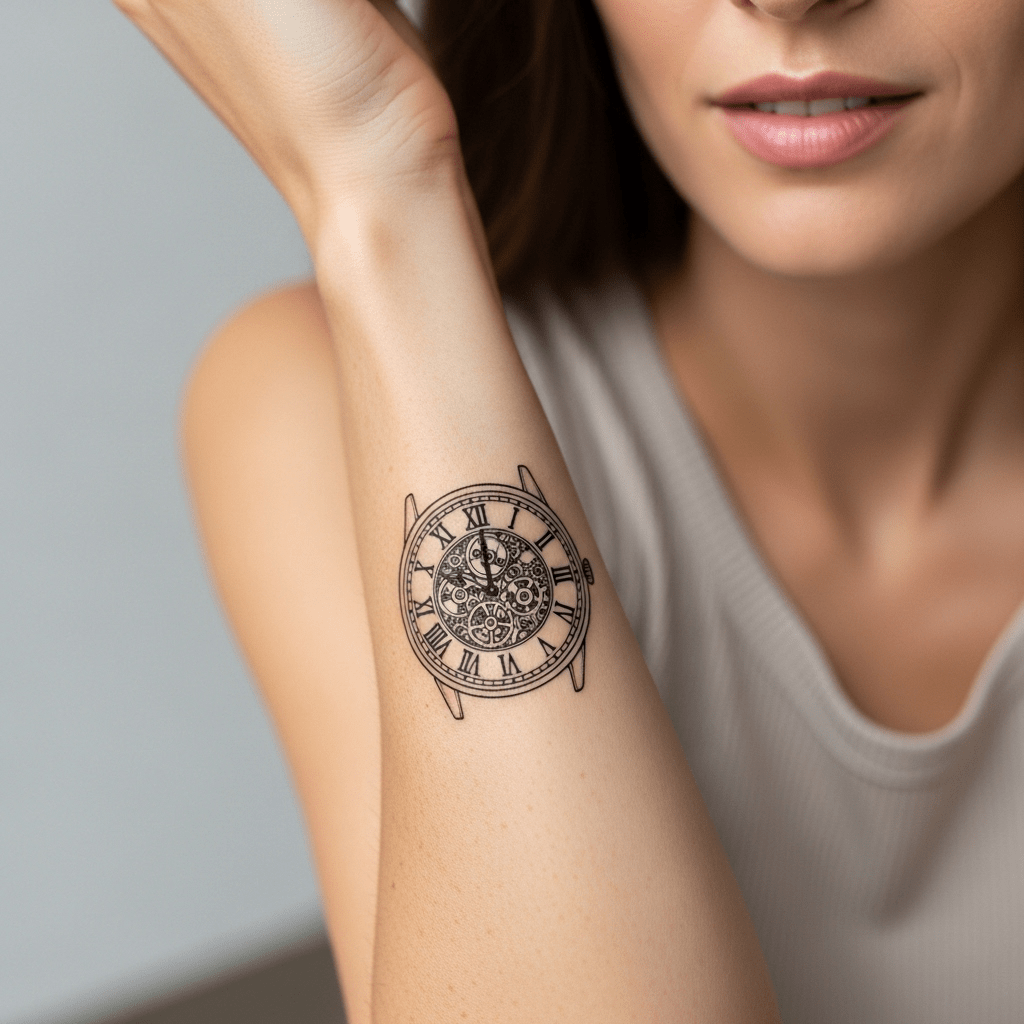 Clock tattoos - Temporalis