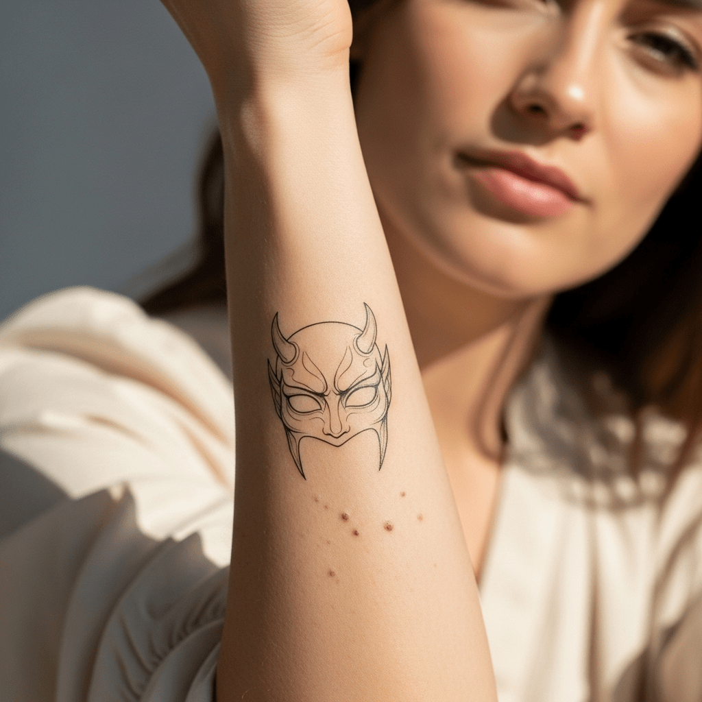 Devil tattoos - Temporalis