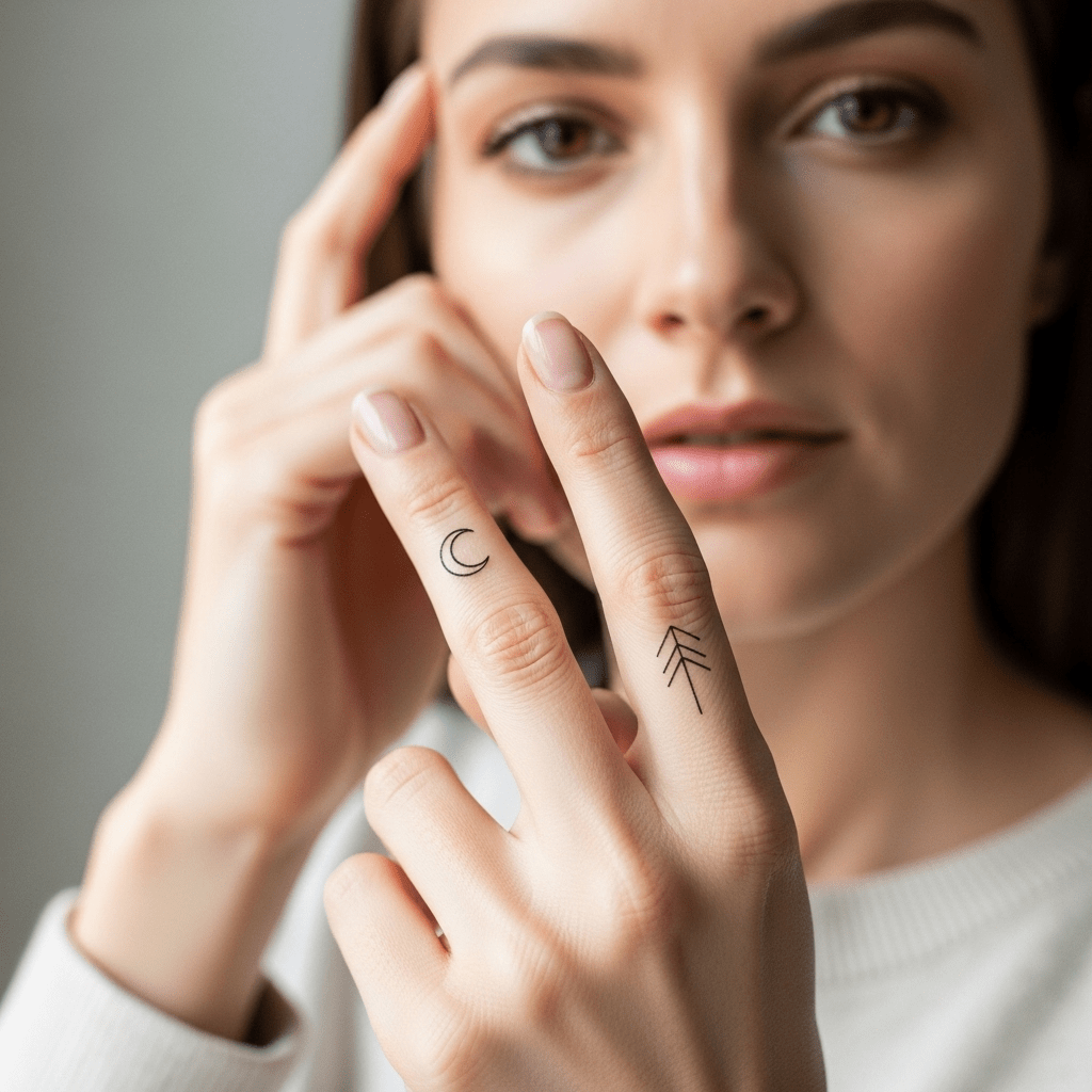 Finger tattoos - Temporalis