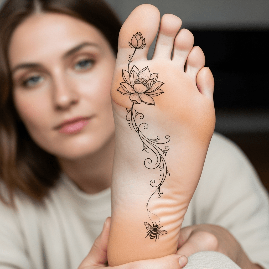 Foot tattoos - Temporalis