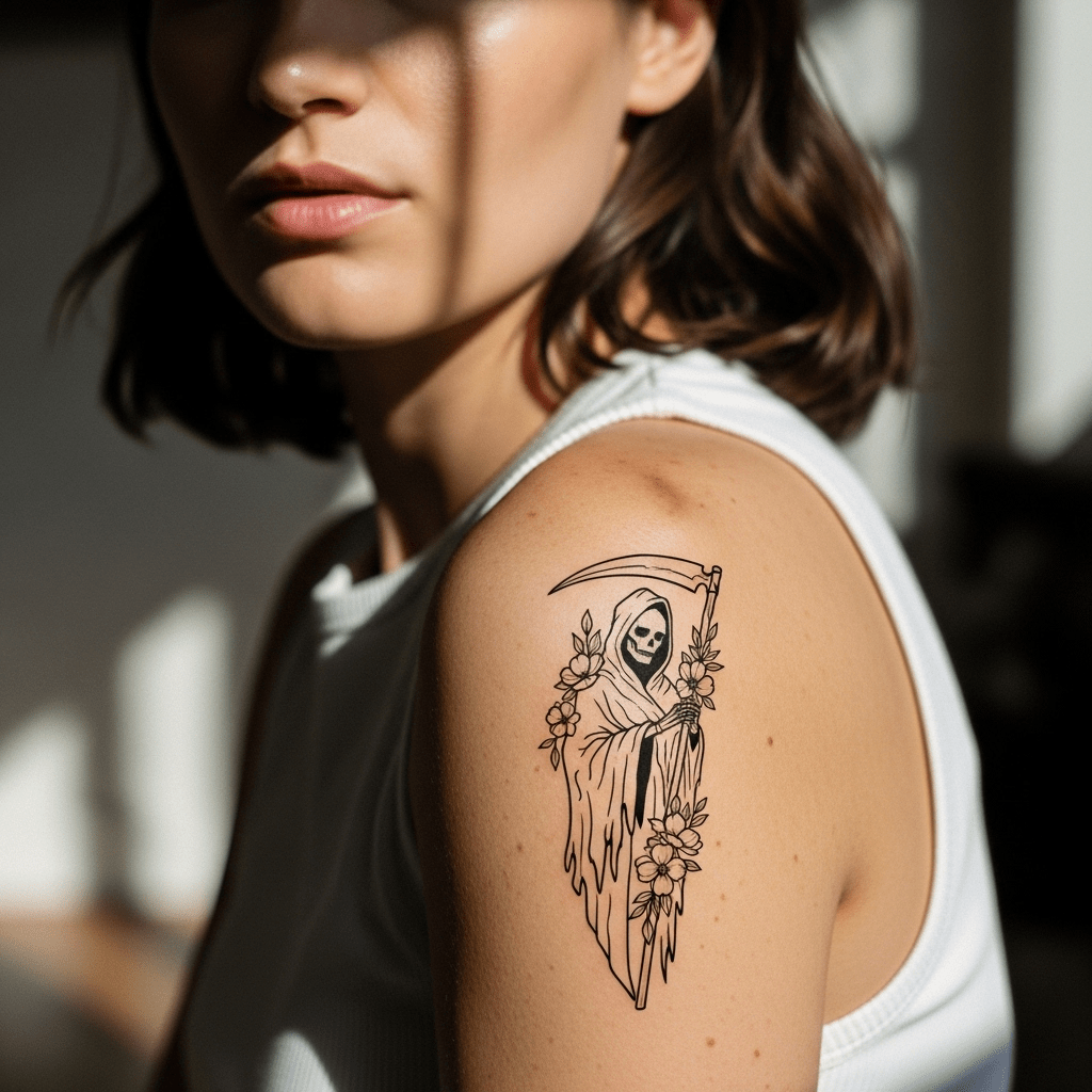 Grim reaper tattoo - Temporalis