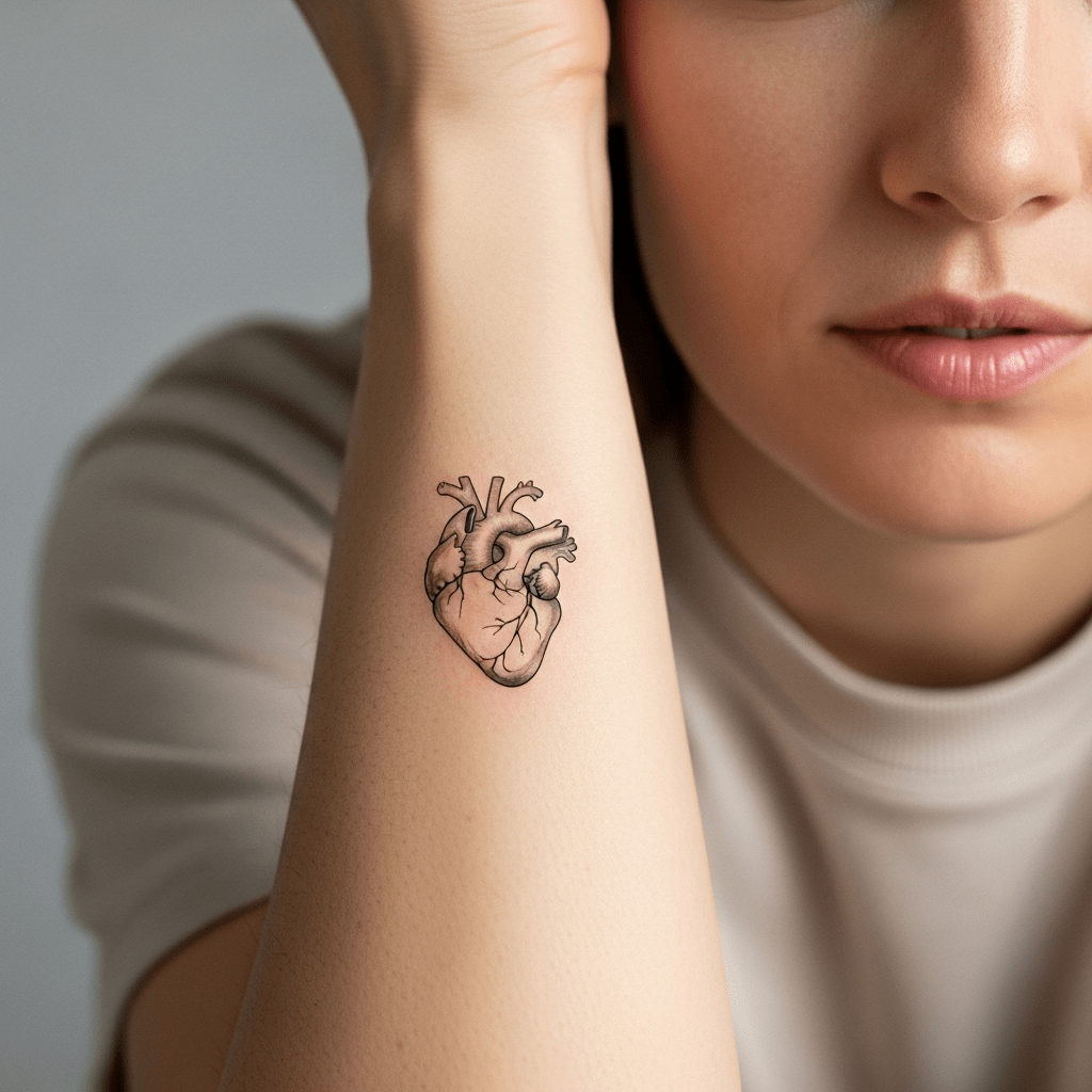 Heart tattoos - Temporalis