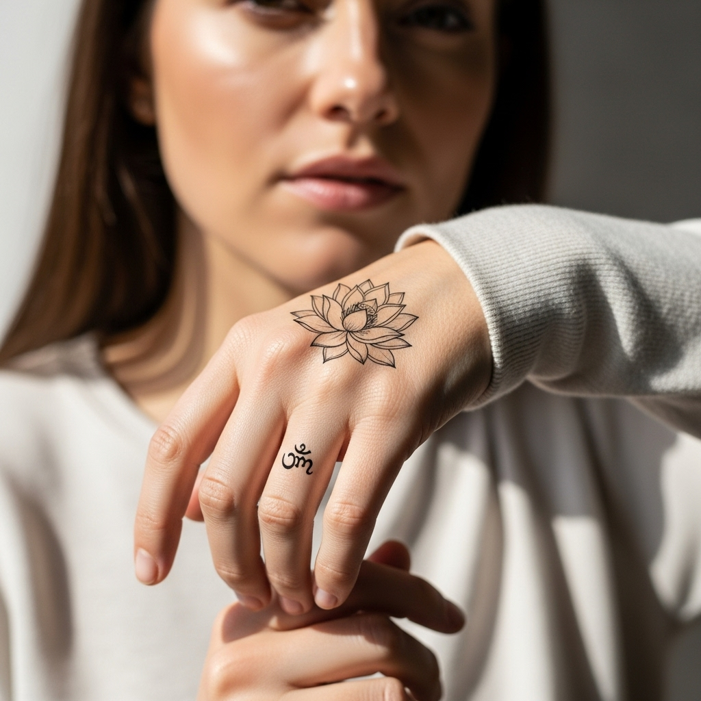 Temporalis category image - Hand tattoos