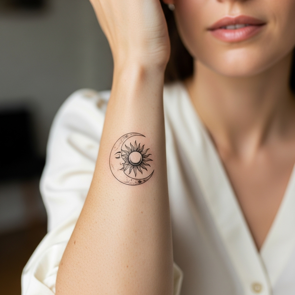 Temporalis category image - Sun & Moon Tattoos