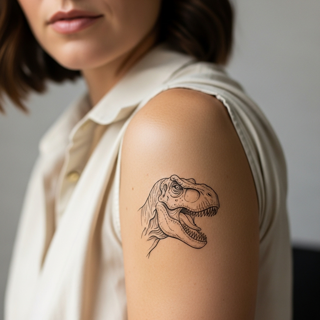 Temporalis category image - Dinosaur tattoos