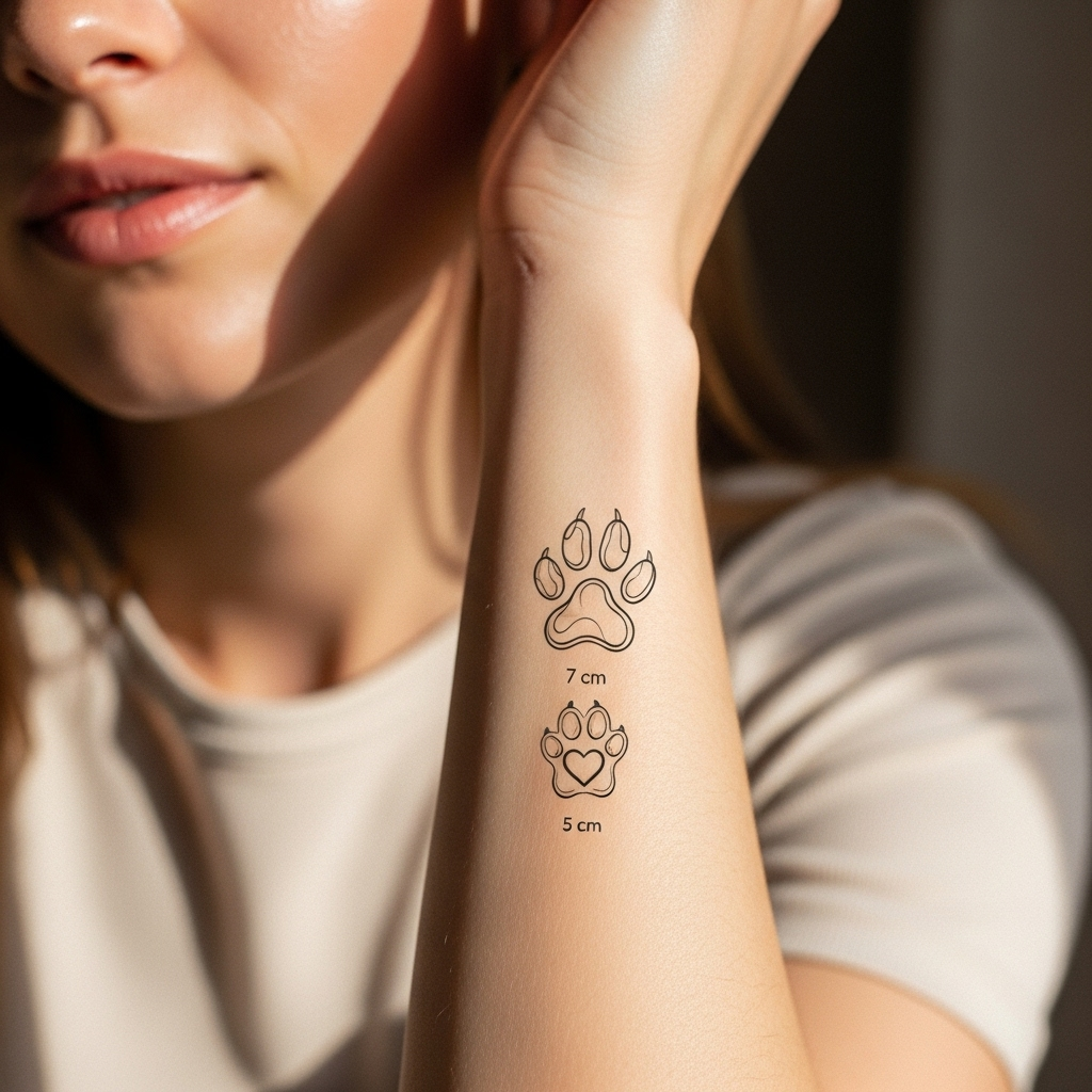 Temporalis category image - Paw tattoos