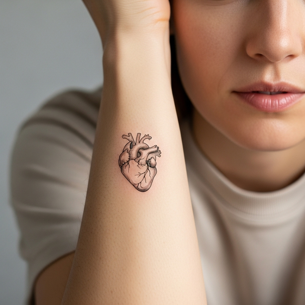 Temporalis category image - Heart tattoos