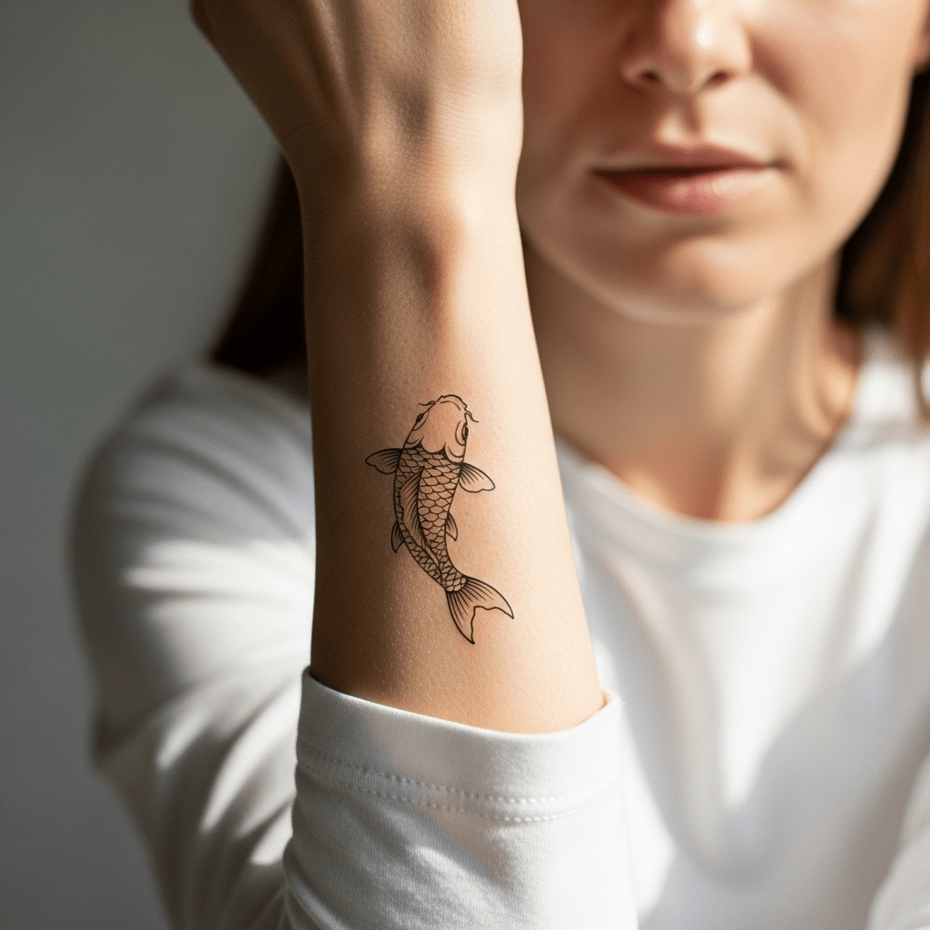 Koi fish tattoos - Temporalis