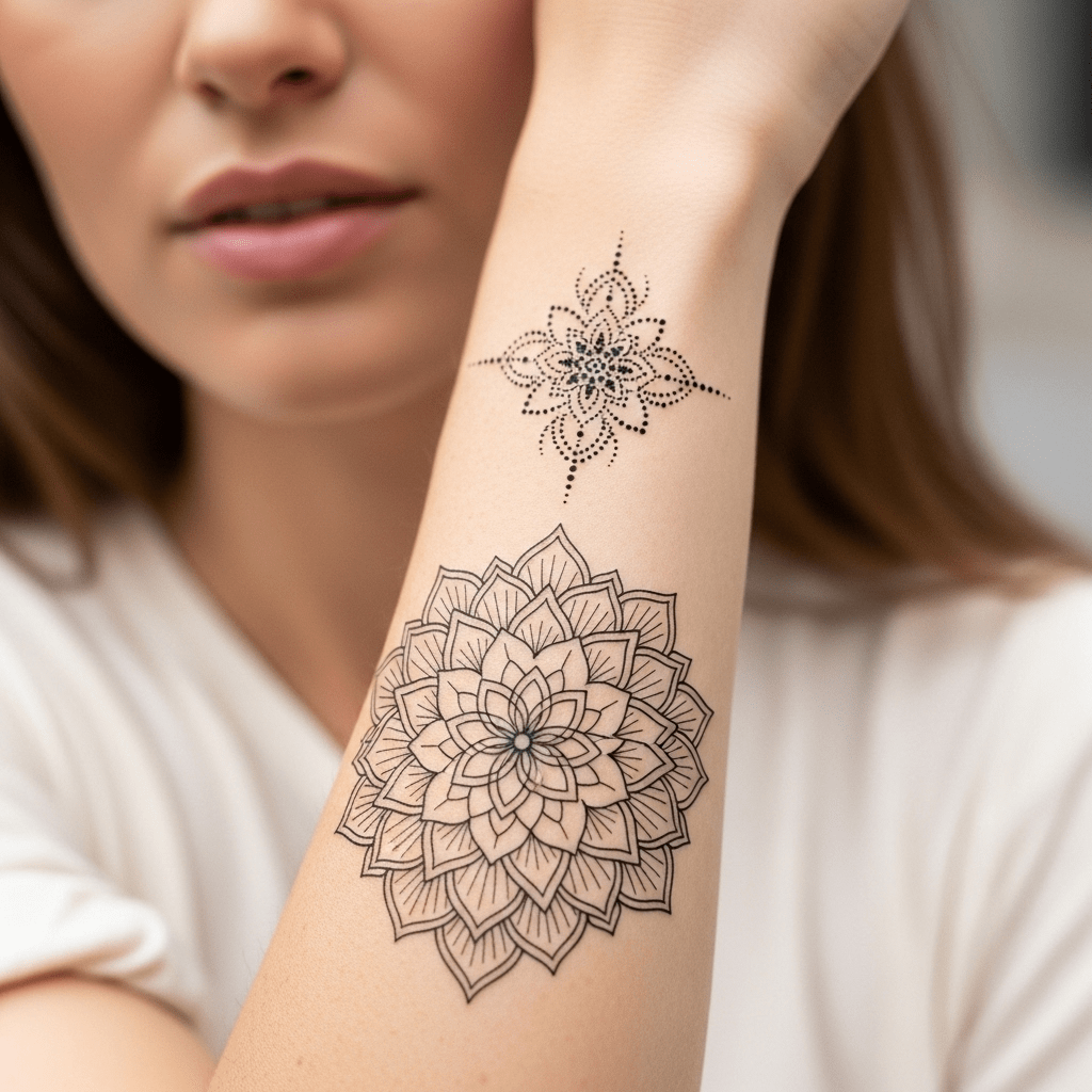Mandala tattoos - Temporalis