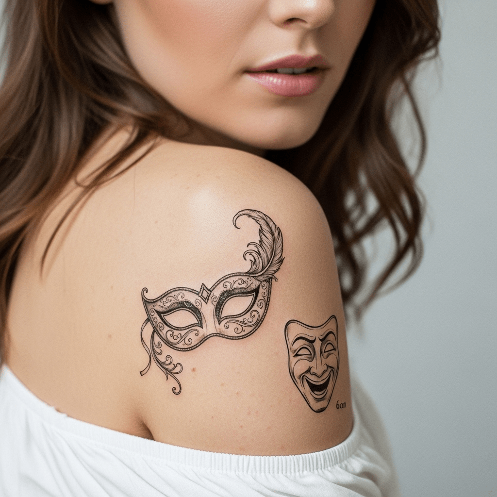 Mask tattoos - Temporalis