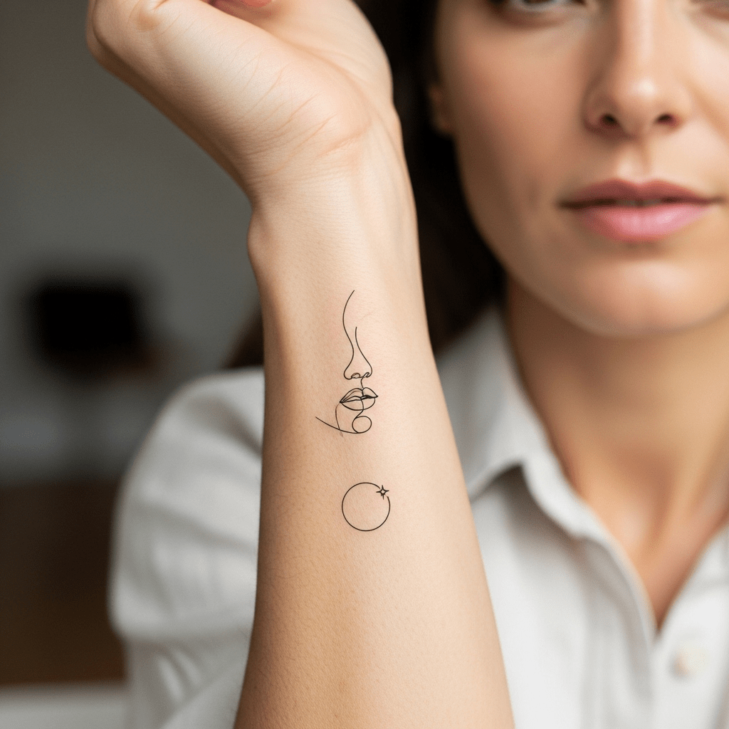 Minimalist tattoos - Temporalis