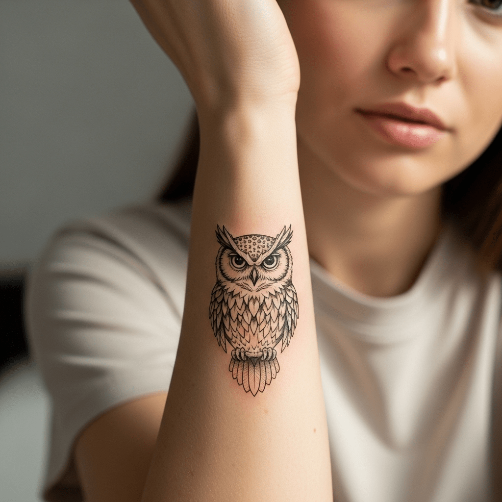 Owl tattoos - Temporalis