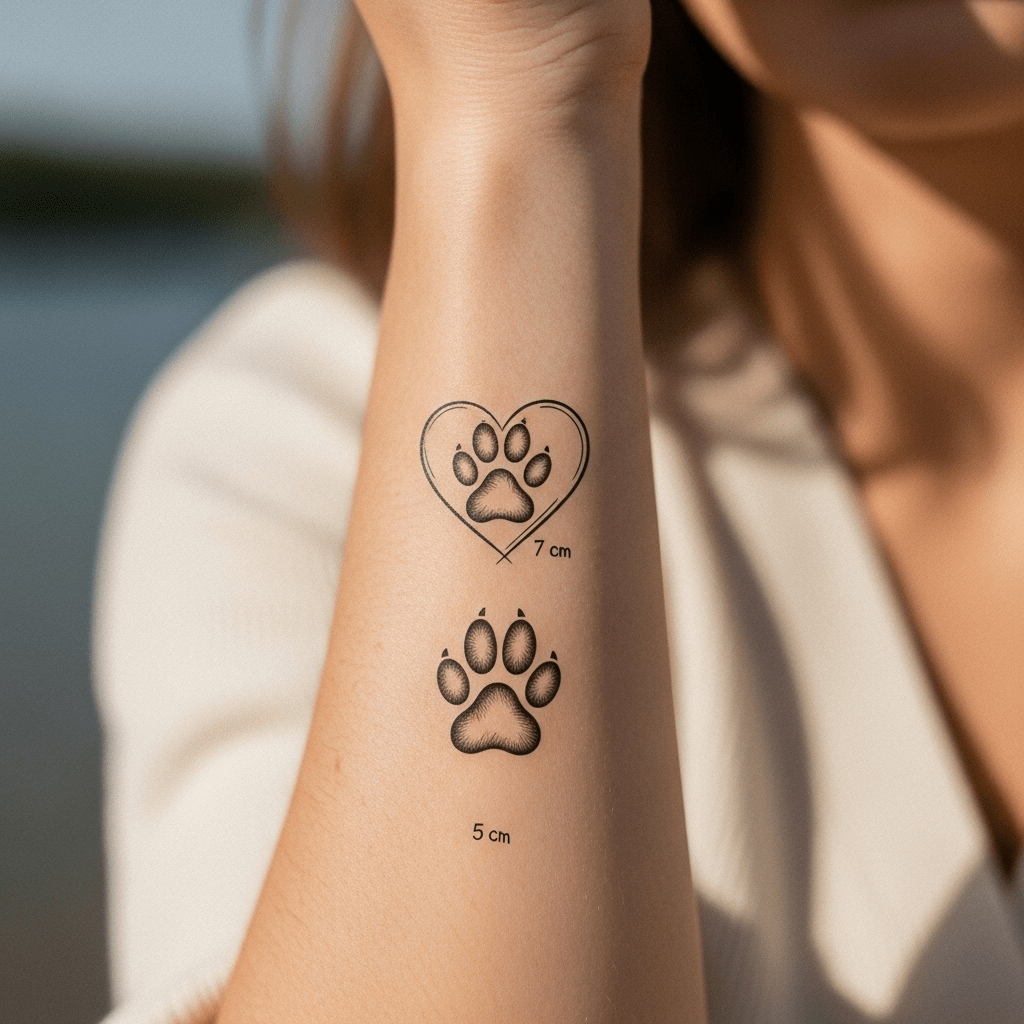 Paw print tattoos - Temporalis