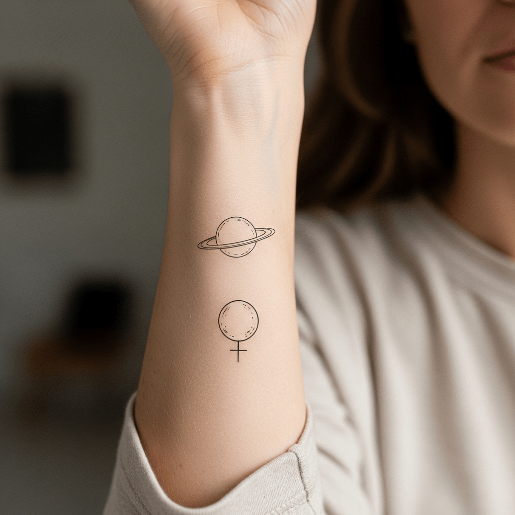 Planet tattoos - Temporalis