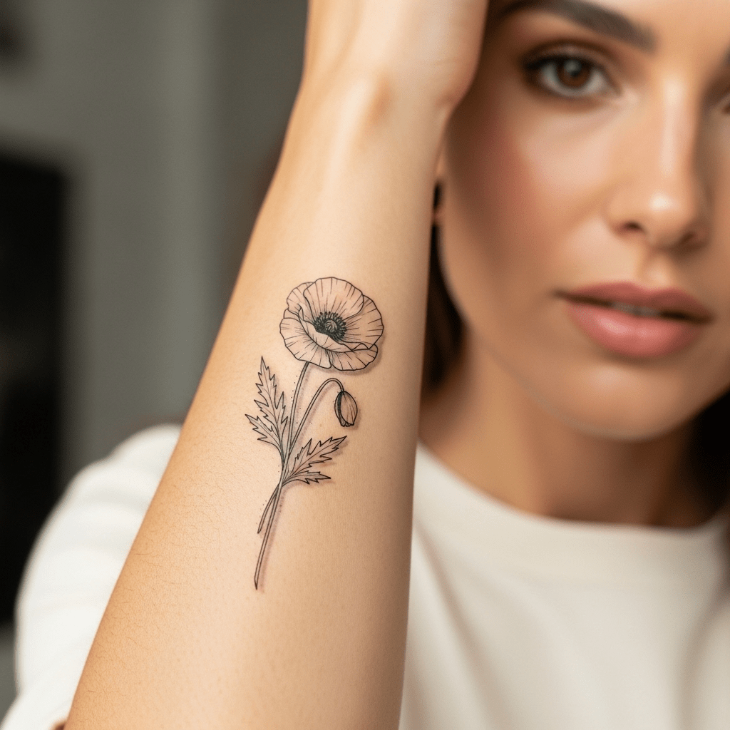 Poppy tattoos - Temporalis