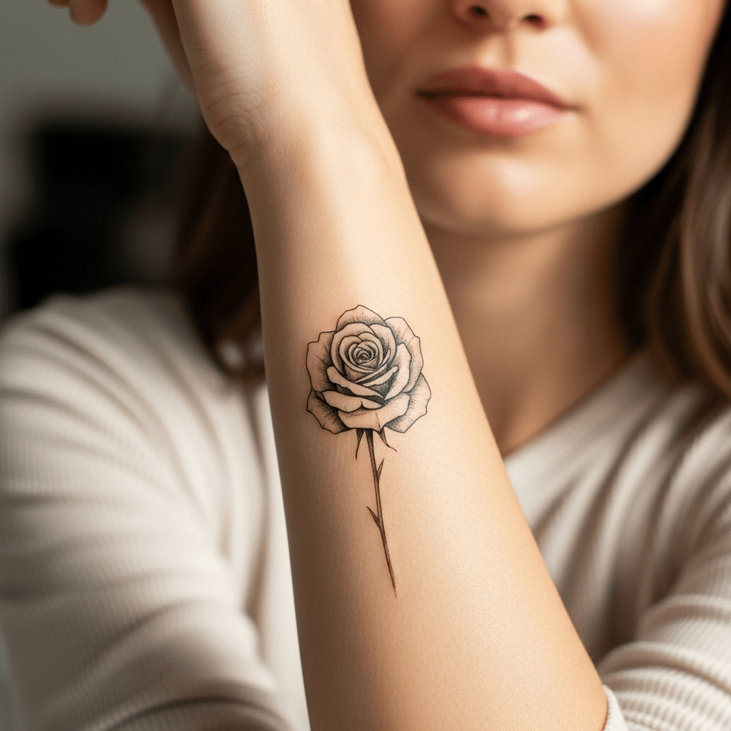 Rose tattoos - Temporalis
