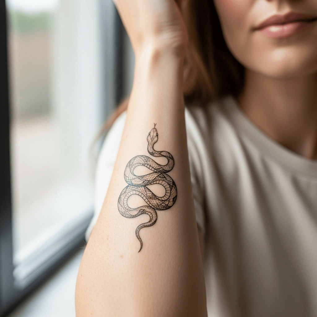 Snake tattoos - Temporalis
