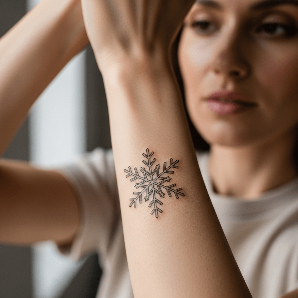 Snowflake tattoos - Temporalis