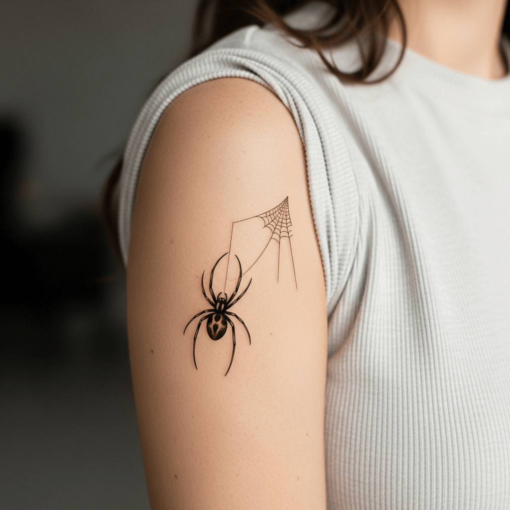 Spider tattoos - Temporalis