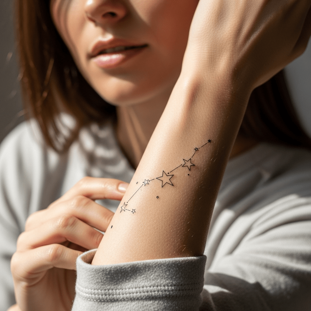 Star tattoos - Temporalis