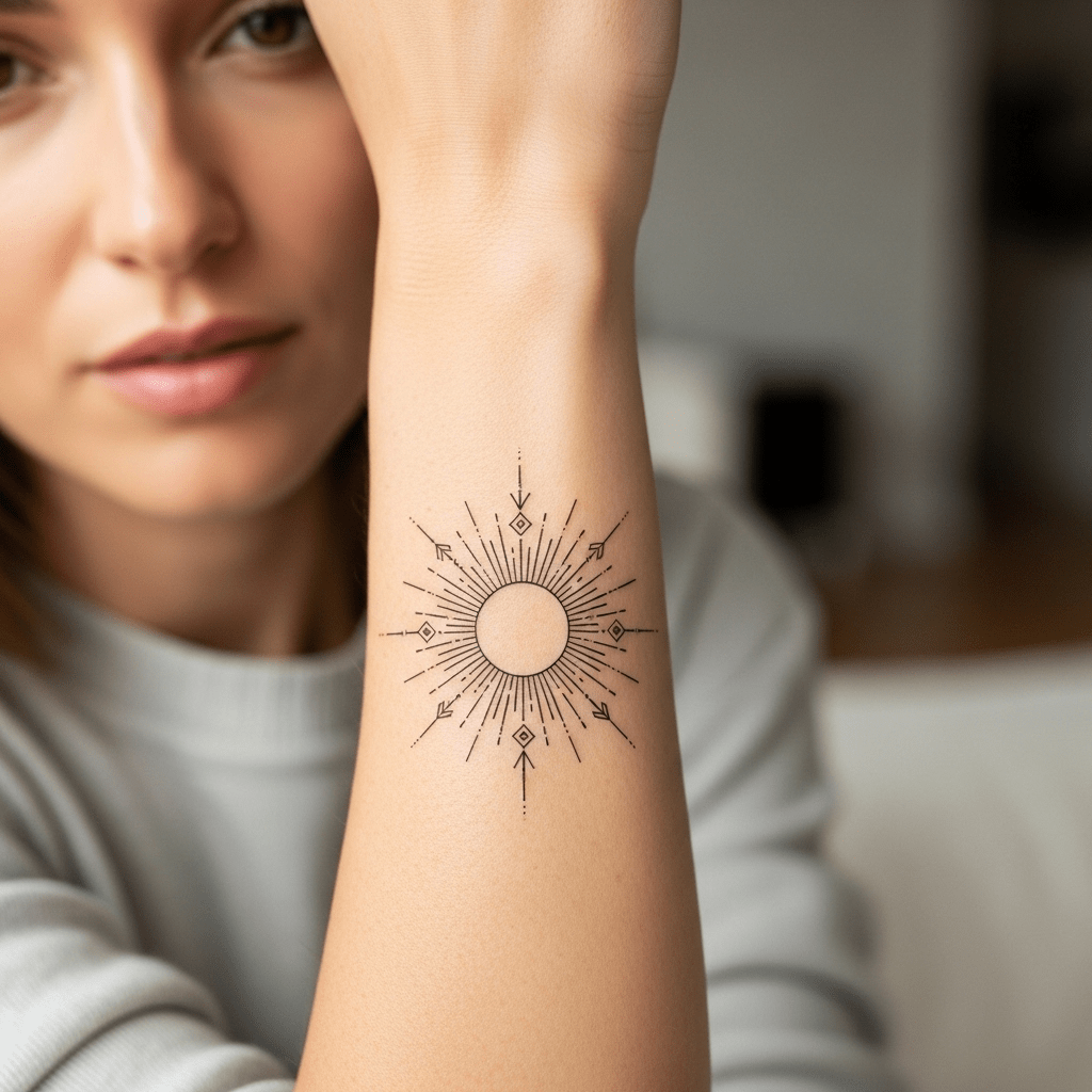 Sun tattoos - Temporalis