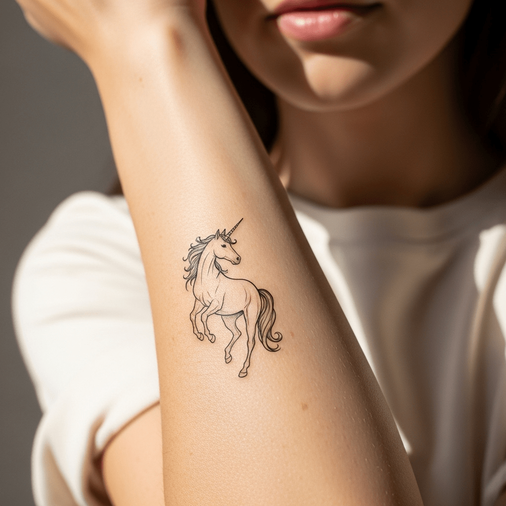 Unicorn tattoos - Temporalis