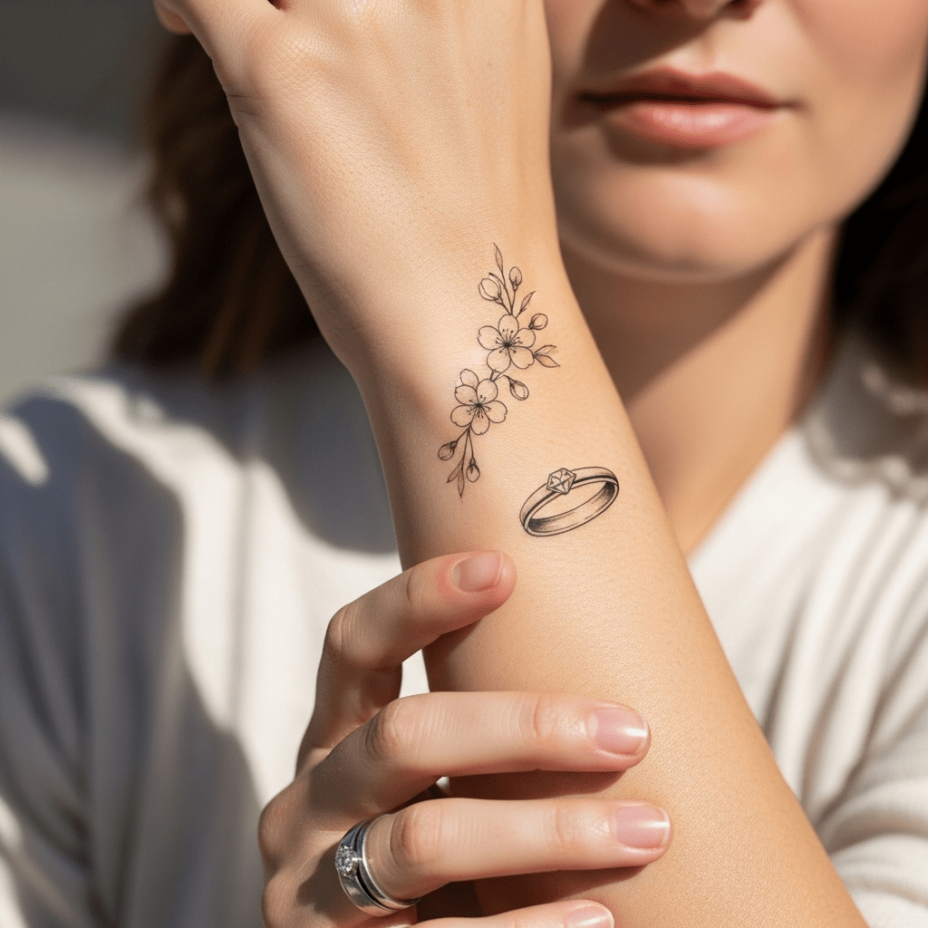 Wedding tattoos - Temporalis