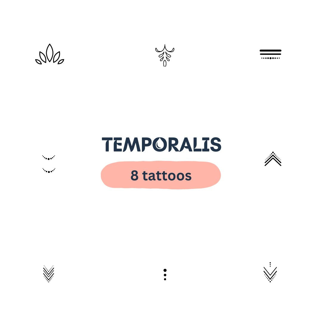 Tatuaż tymczasowy zestaw 8 mini na palce z motywami geometrycznymi